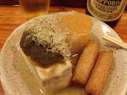 富山おでん～豆腐、ごぼ天、大根、ゆず味噌、白とろろ昆布